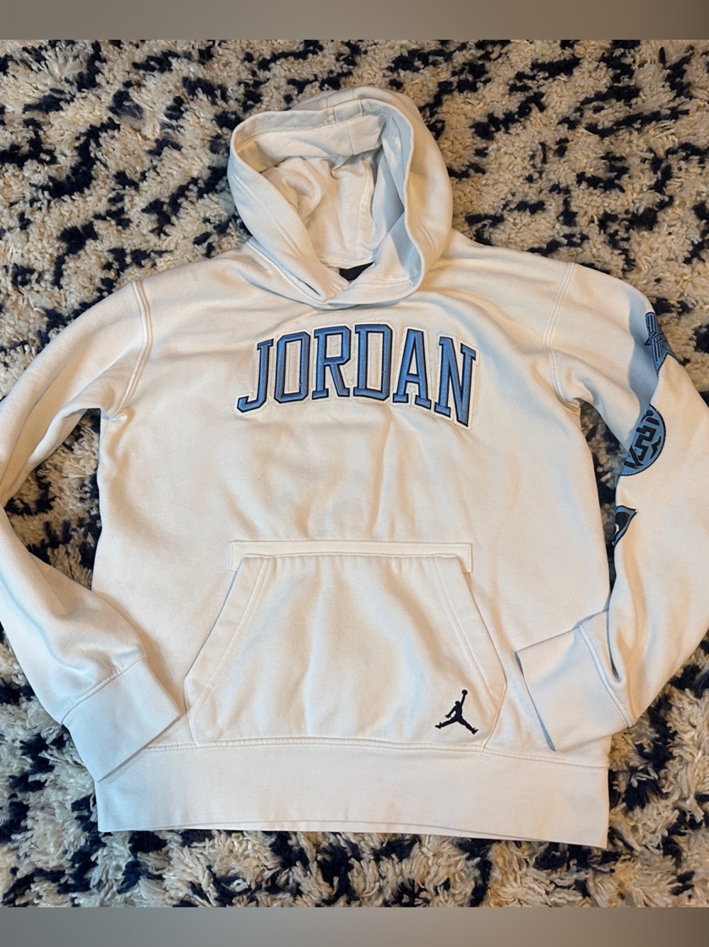 Jordan Pullover Hoodie with Blue Logo